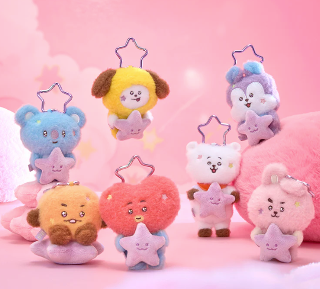 [MERCH] BT21 The Journey Purple Star Doll Keychain