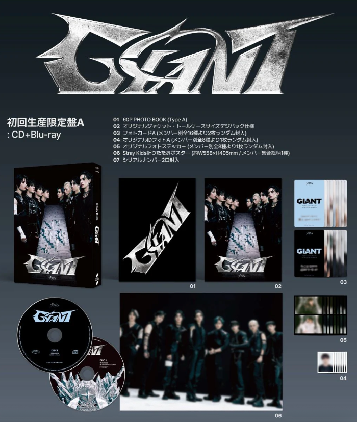 [ALBUM] Stray Kids Japan Giant First production Limited edition A Unsealed Set