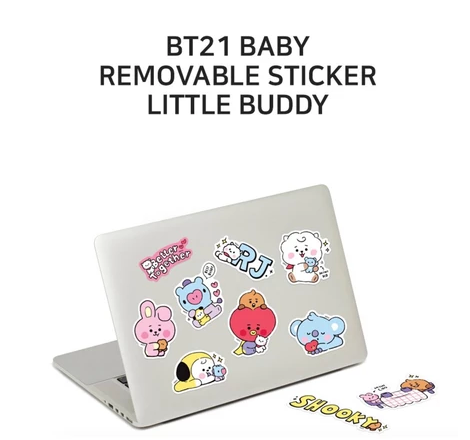 [COLLAB] Monopoly BT21 Baby Removable Sticker Little Buddy - Shooky