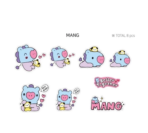 [COLLAB] Monopoly BT21 Baby Removable Sticker Little Buddy - Mang