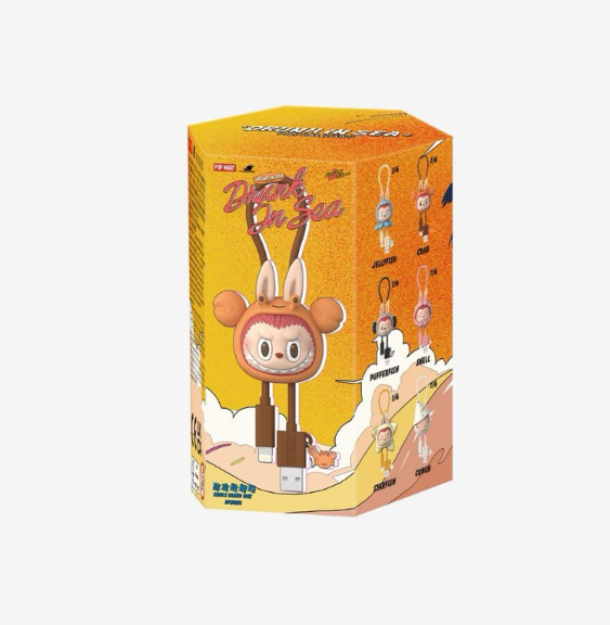 [POP MART] The Monsters Labubu Drunk In Sea Series Mobile Cable - iPhone Cable Blind Box
