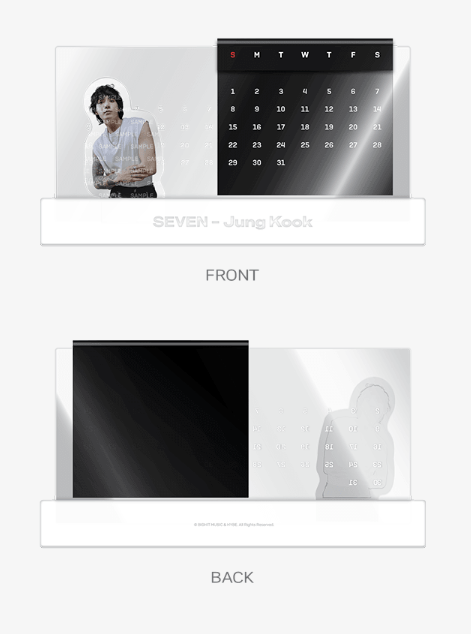 [MERCH] BTS Jungkook Seven Acrylic Stand Calendar