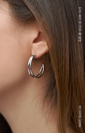 [MERCH] Artist Made Collection by BTS Jimin] Red Carving Earring