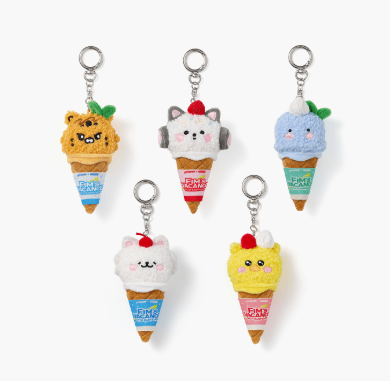 [MERCH] LE SSERAFIM FIM'S CLUB X EARP EARP PLUSH KEYRING (ICE CREAM ver.)