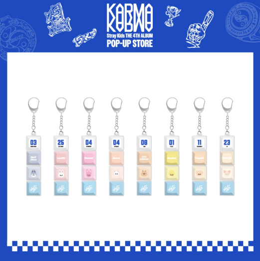 [MERCH] Stray Kids POP-UP KARMA Keycap Keyring (SKZOO KEYCAP KEYRING)