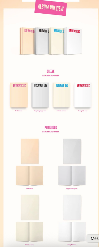 [ALBUM] TWICE Between 1&2 Album set Unsealed