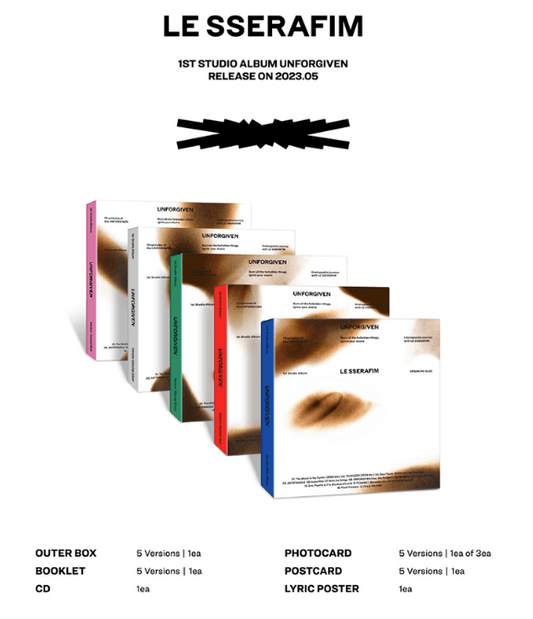 [ALBUM] LE SSERAFIM 1st Studio Album 'UNFORGIVEN' (COMPACT Ver.) Random