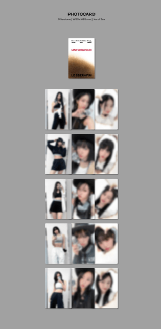 [ALBUM] LE SSERAFIM 1st Studio Album 'UNFORGIVEN' (COMPACT Ver.) Random