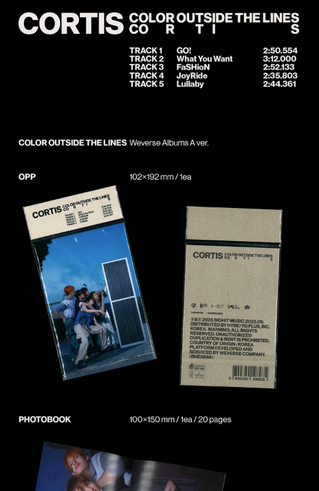 [ALBUM] Cortis The 1st EP [COLOR OUTSIDE THE LINES] (Weverse Albums ver.) (Random)