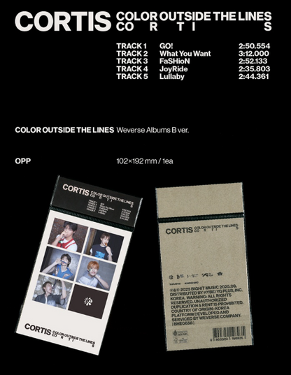 [ALBUM] Cortis The 1st EP [COLOR OUTSIDE THE LINES] (Weverse Albums ver.) (Random)