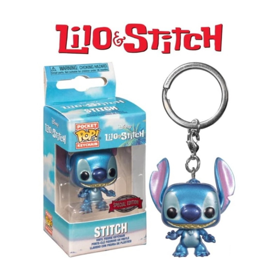 [Funko POP!] Disney: Lilo & Stitch - Stitch (Metallic) Keychain