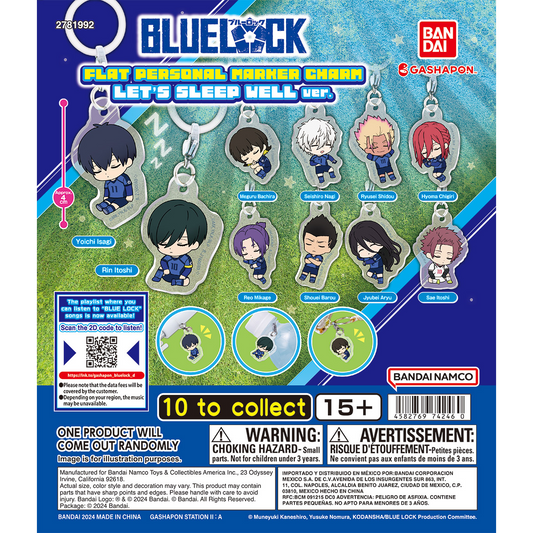 [GACHAPON] BLUE LOCK FLAT PERSONAL MARKER CHARM LET'S SLEEP WELL VER.