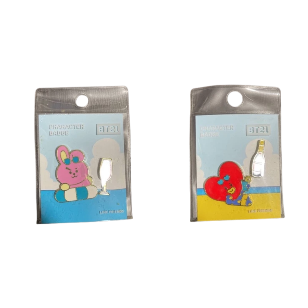 [MERCH] BT21 Summer Ver Metal Badge Set