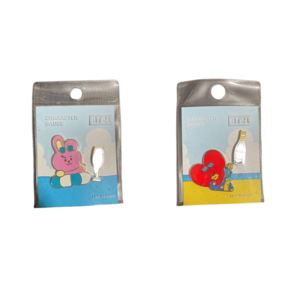 [MERCH] BT21 Summer Ver Metal Badge Set