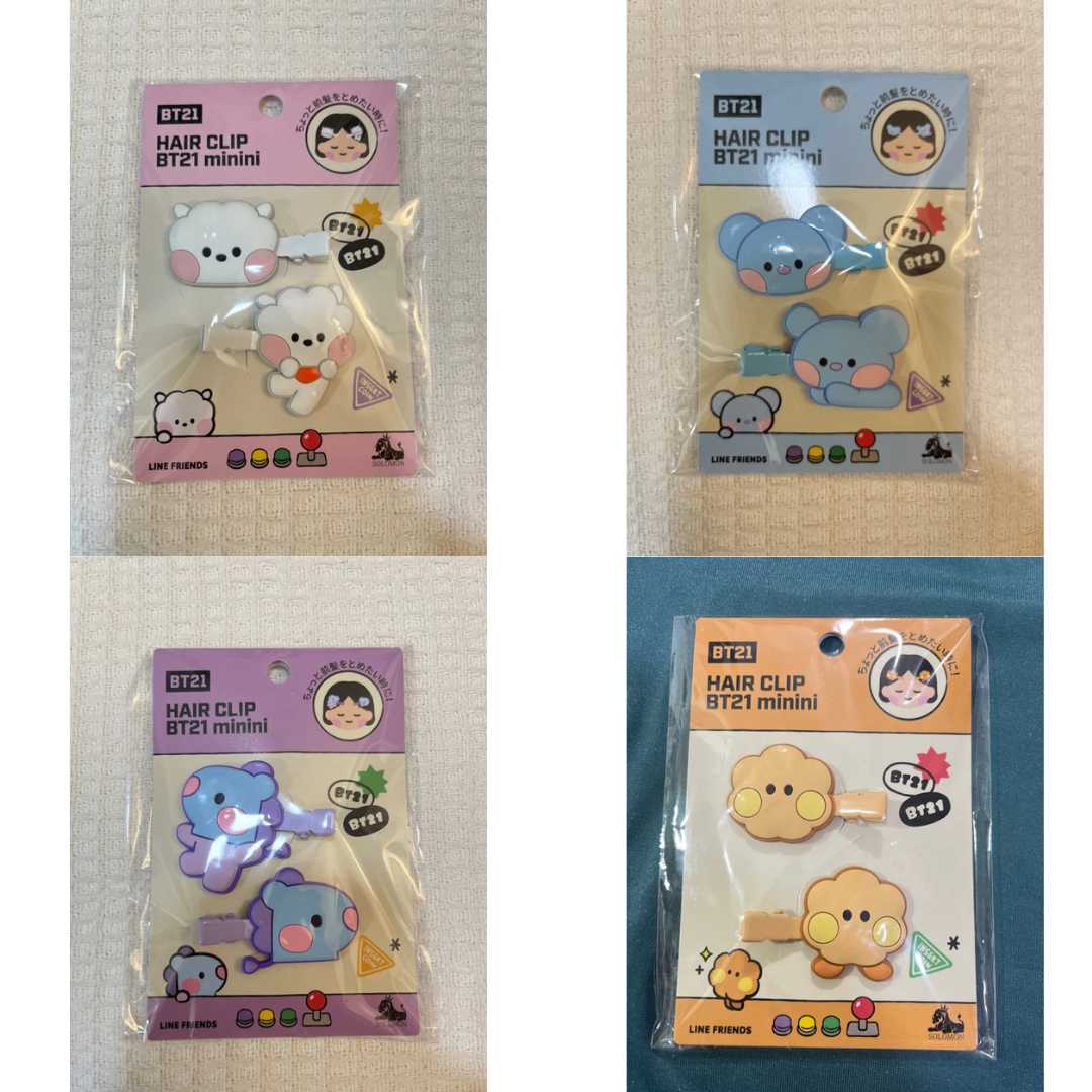 [MERCH] BT21 Hair Clip minini