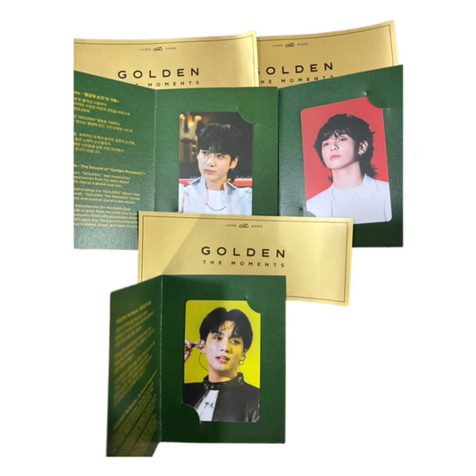 [MERCH] BTS Jungkook Golden The Moments - Photocard & Golden Ticket
