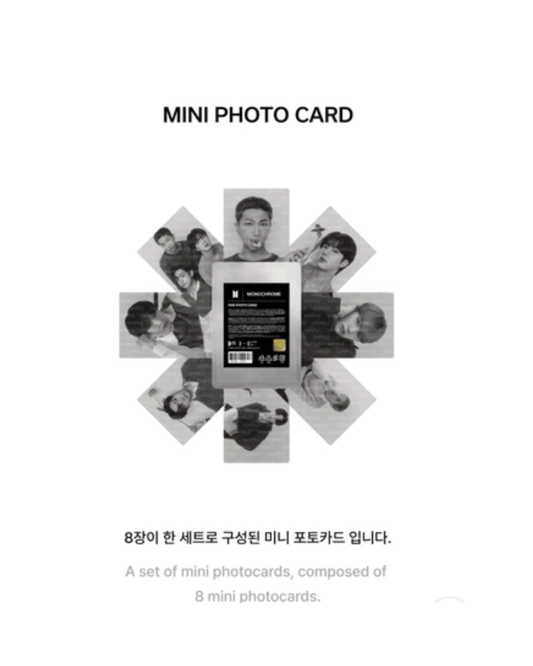 [MERCH] BTS Monochrome Mini Photo Card