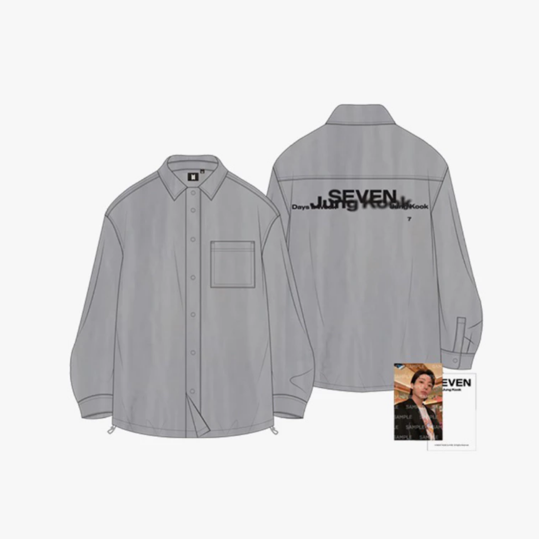 [MERCH] BTS Jungkook Seven Tshirt Gray L Size with Exclusive Photocard