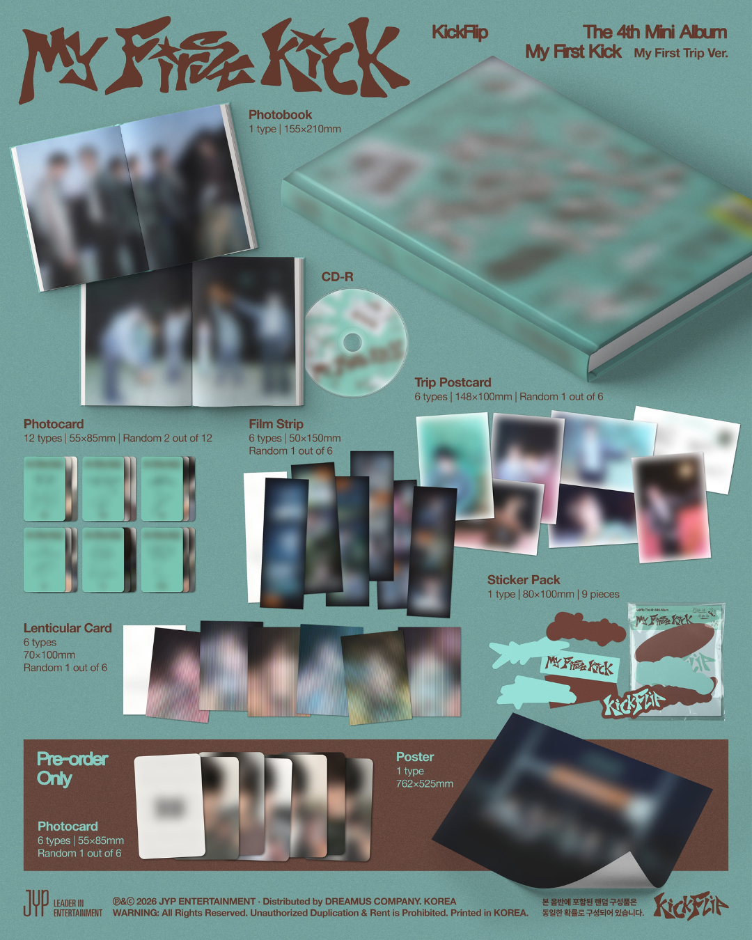 [ALBUM] KickFlip The 4th Mini Album 'My First Kick' (My First Trip ver.) - Sealed album