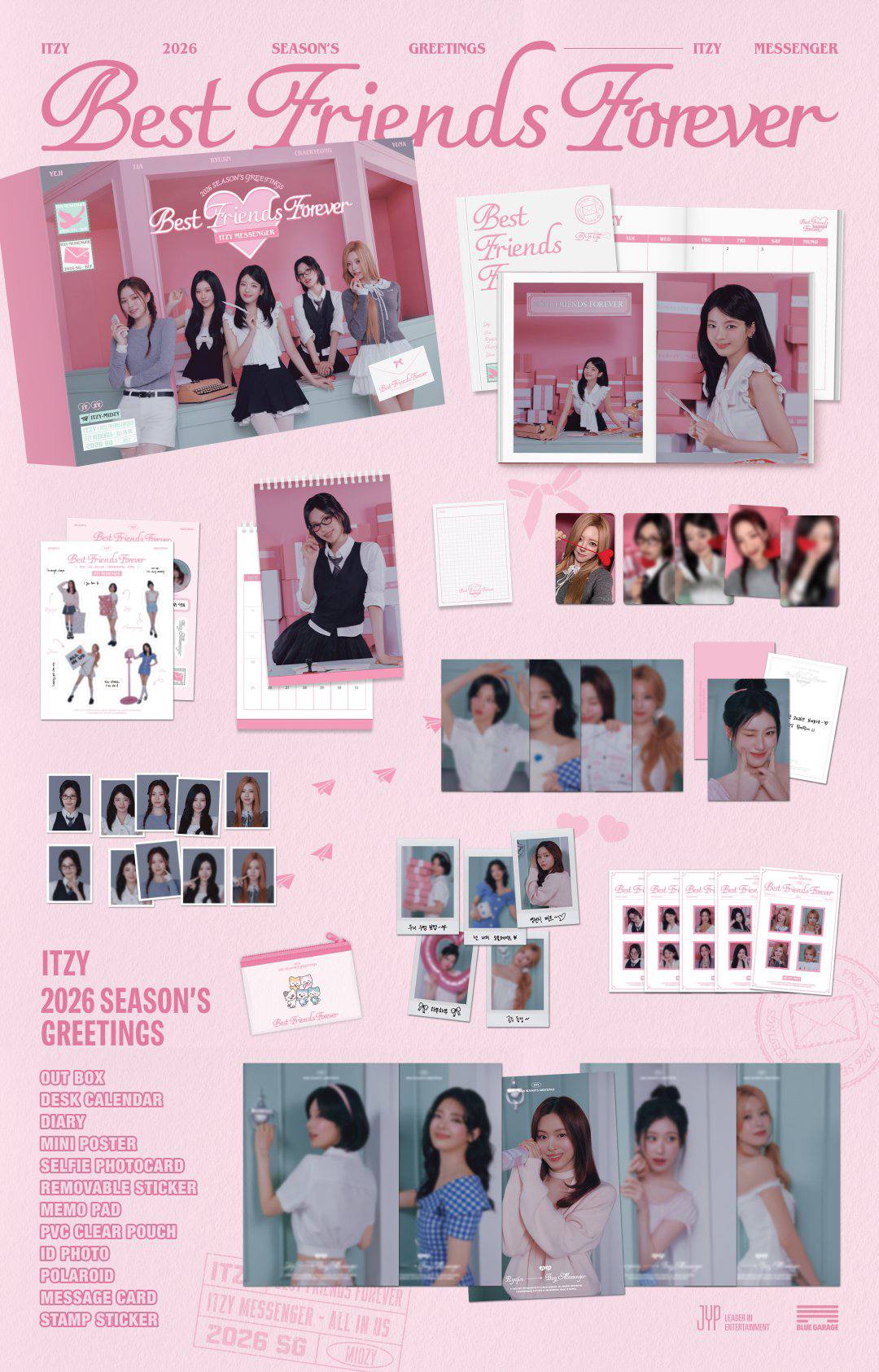 [SHARING SET] ITZY Seasons Greetings Best Friends Forever ITZY Messenger