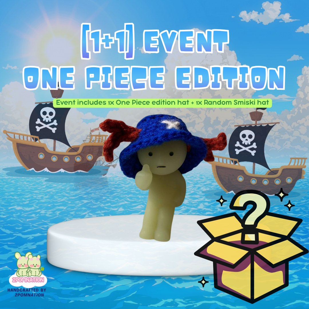 [2POM MADE | 1+1 EVENT] Smiski Figure - ONE PIECE LIMITED EDITION Hat Edition