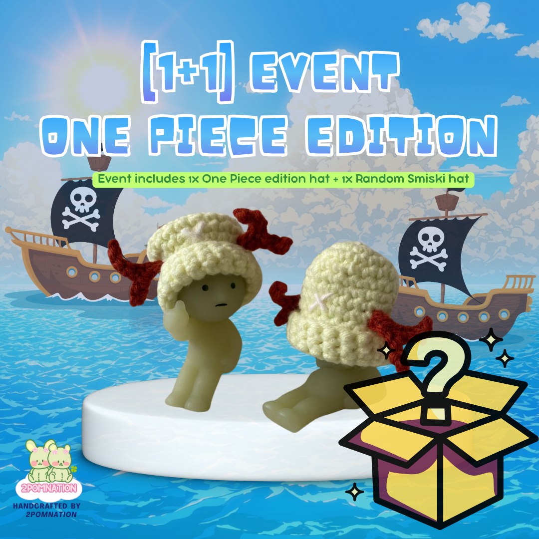 [2POM MADE | 1+1 EVENT] Smiski Figure - ONE PIECE LIMITED EDITION Hat Edition