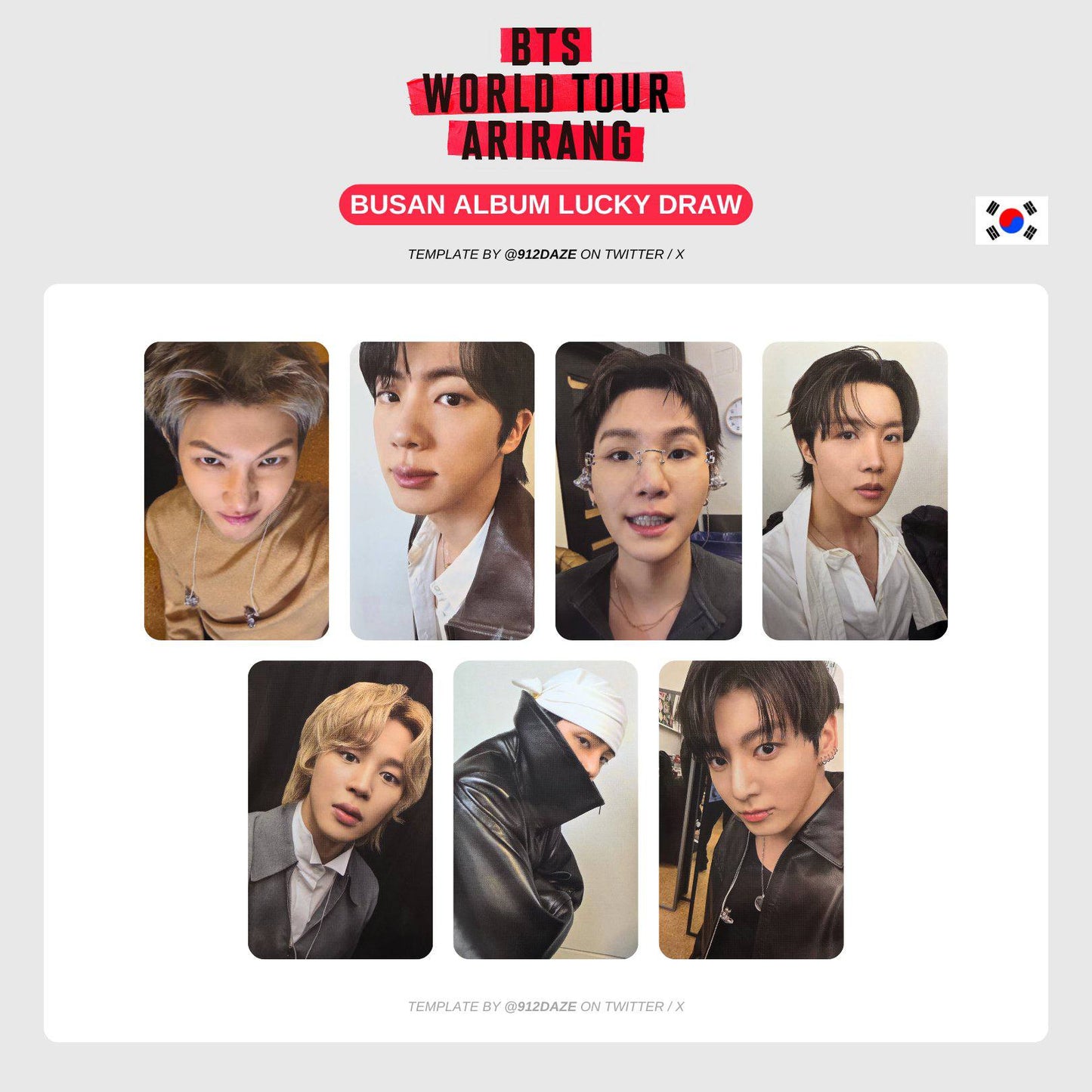 [POB] BTS World Tour Arirang POB Busan Album Lucky Draw Photocard