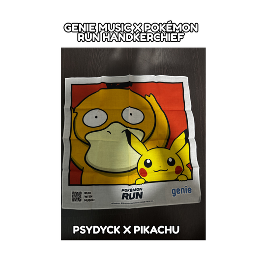 [MERCH] POKEMON RUN X Genie Music x Pokémon Run handkerchief Psyduck x Pikachu
