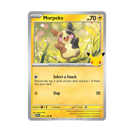 [POKEMON] Morpeko #61 Pokemon 30th Celebration Pokemon Card