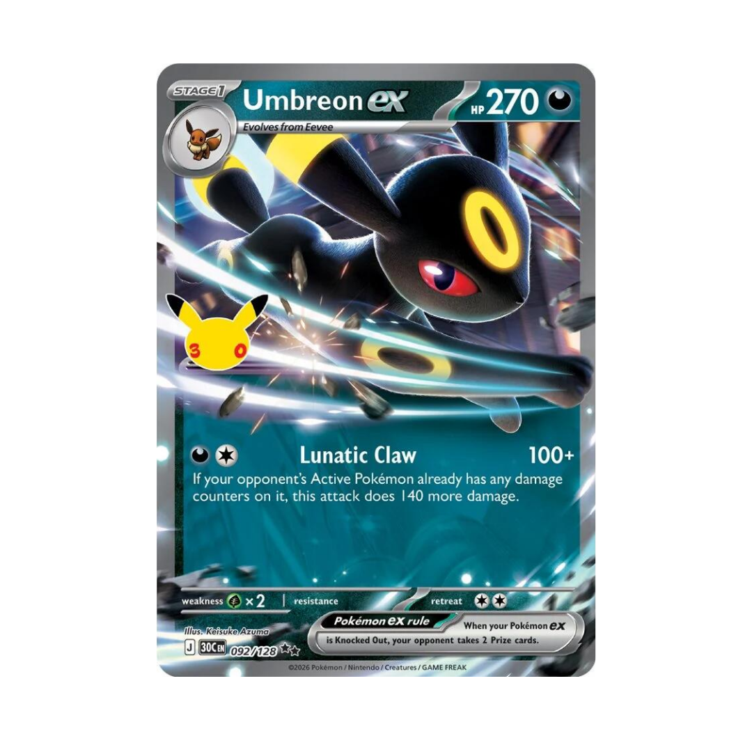 [POKEMON] Umbreon ex #92 Pokemon 30th Celebration Pokemon Card