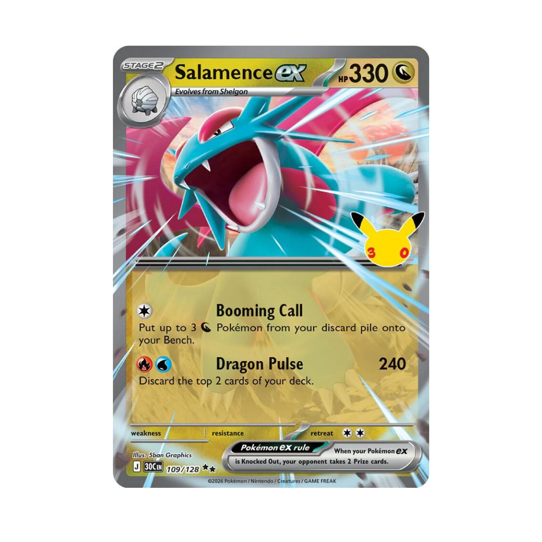 [POKEMON] Salamence ex #109 Pokemon 30th Celebration Pokemon Card