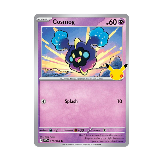[POKEMON] Cosmog #78 Pokemon 30th Celebration Pokemon Card