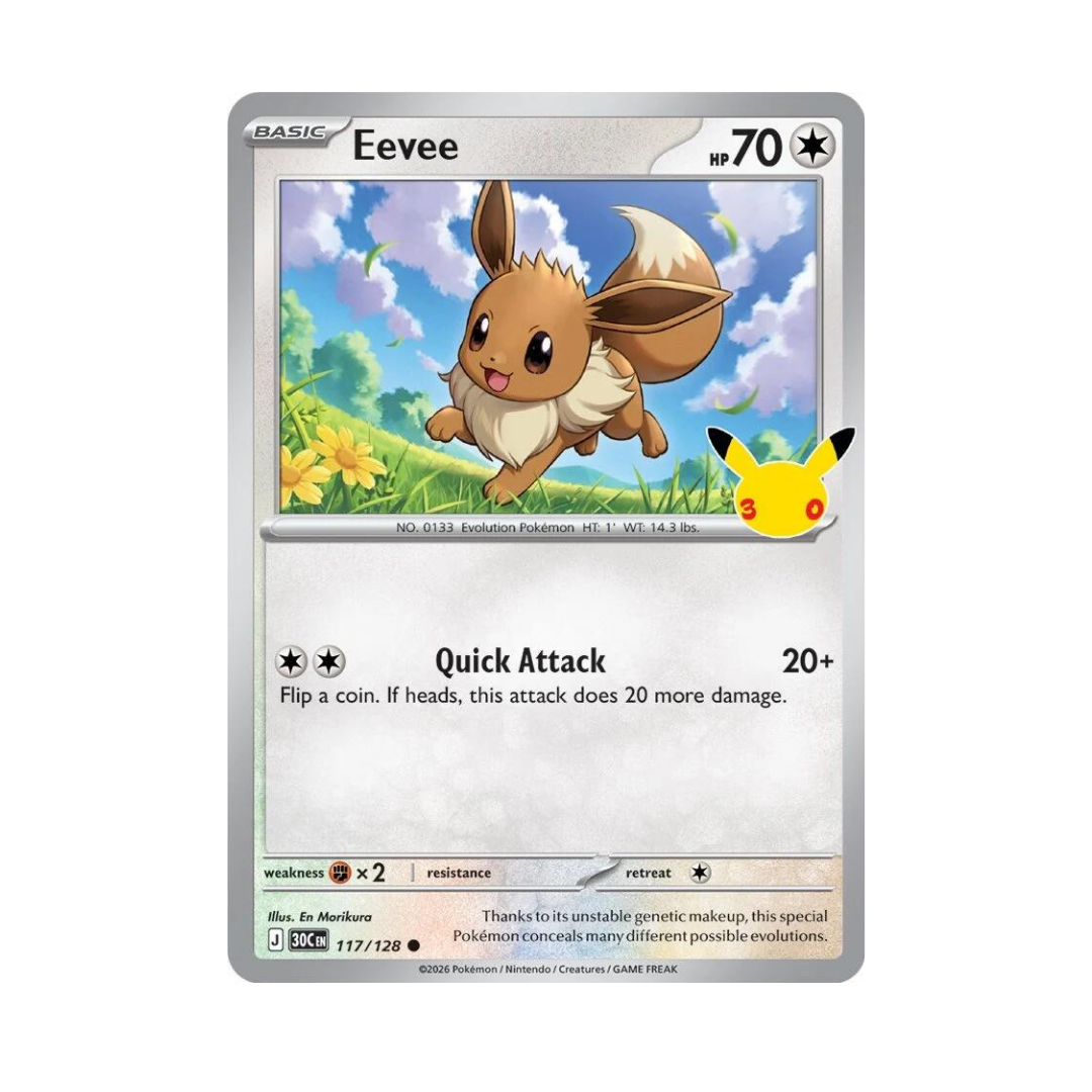 [POKEMON] Eevee #117 Pokemon 30th Celebration Pokemon Card