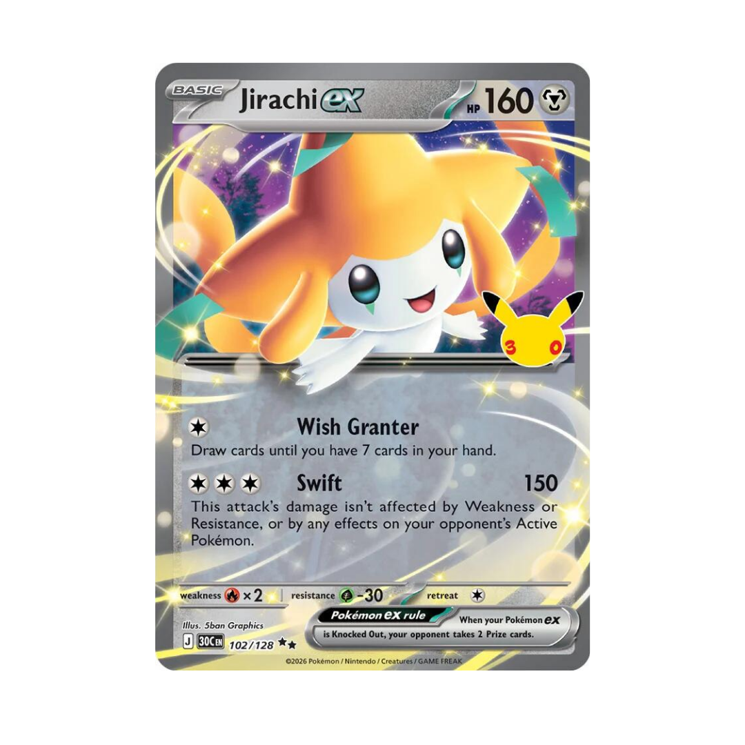 [POKEMON] Jirachi ex #102 Pokemon 30th Celebration Pokemon Card