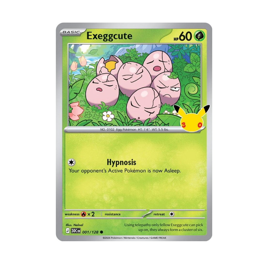 [POKEMON] Exeggcute #1 Pokemon 30th Celebration Pokemon Card