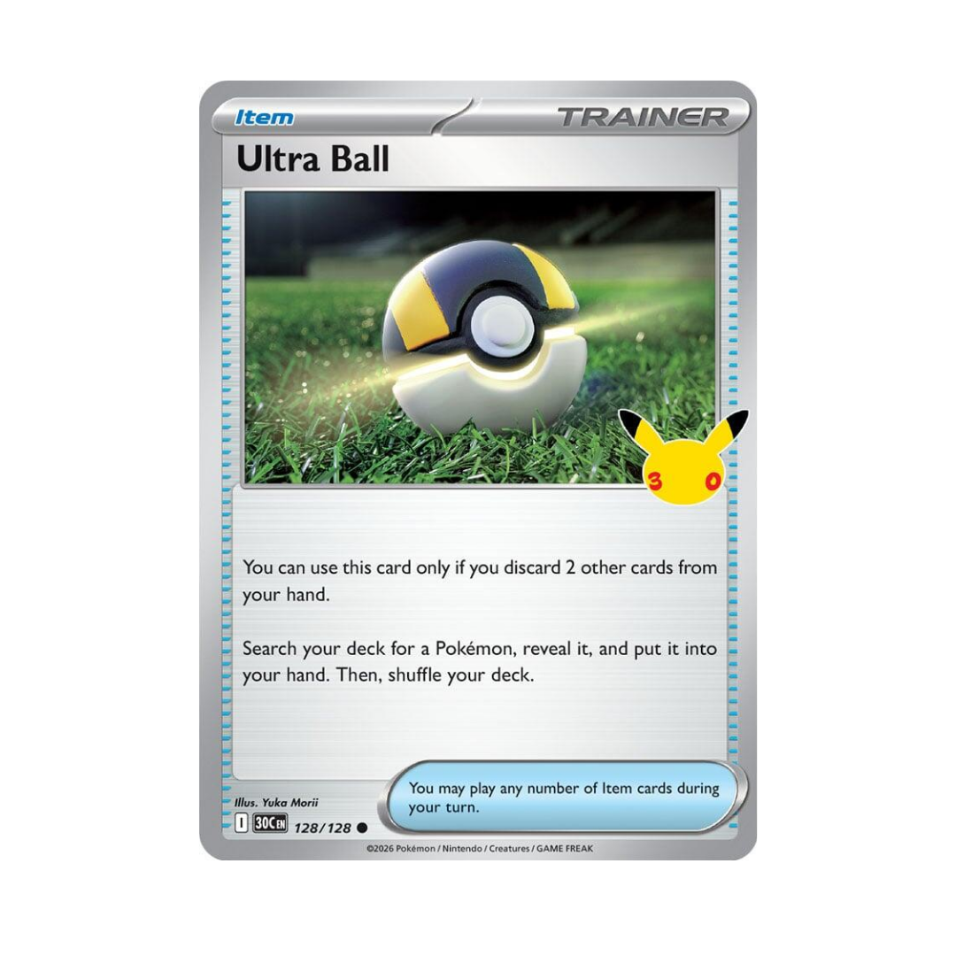 [POKEMON] Ultra Ball #128 Pokemon 30th Celebration Pokemon Card