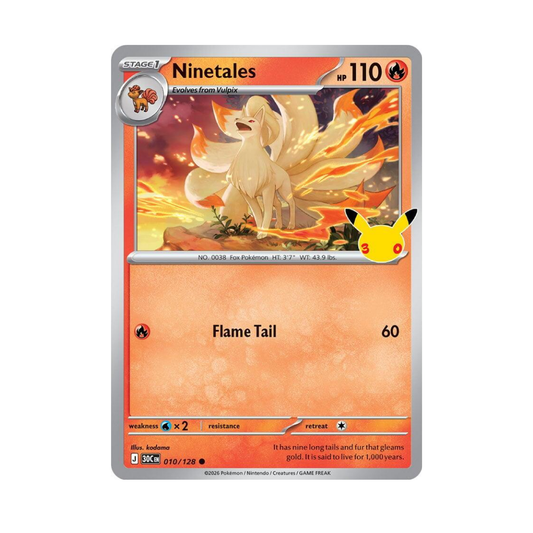 [POKEMON] Ninetales #10 Pokemon 30th Celebration Pokemon Card