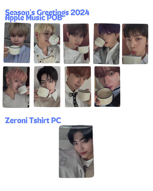 [PHOTOCARD] ZEROBASEONE Season's Greetings 2025 Apple Music POB / Zeroni Tshirt PC